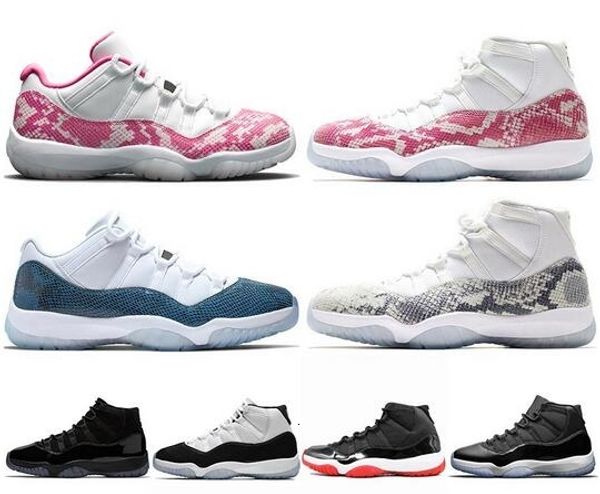 

pink grey snakeskin 11s men women basketball shoes 11 bred navy concord 45 cap and gown mens trainer sport sneakers size 36-47