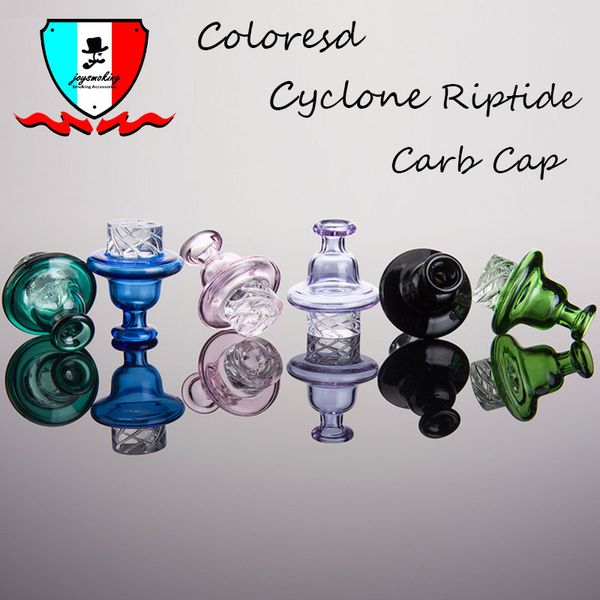 Farbige Cyclone Riptide Carb Cap Raucherzubehör Durchmesser 32 mm Passend für 2 mm Banger mit 25 mm Schüssel Glasbong Dab Rigs