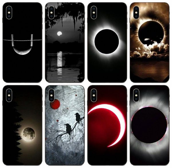 

[tongtrade] moon lunar eclipse black white case for iphone 11 pro max x xs 6s 5s 5c 5 plus galaxy a70s a730 huawei mate 7 8 9 htc u12 case