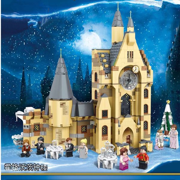 

6010 harry b tehook bell tower castle with bricks and children's toys