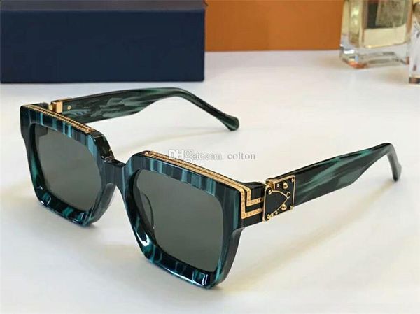 

2019 new paris designer sunglasses 96006 honorable square frame plate summer uv400 lens popular style, White;black