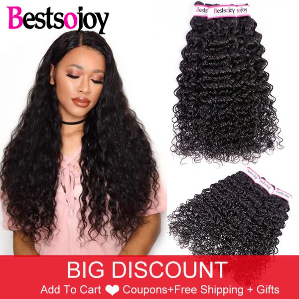 Bestsojoy Peruvian Water Wave Human Hair Bundles 100 Virgin Hair