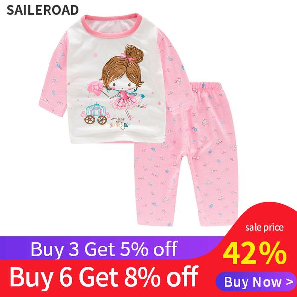 

saileroad baby girls pyjamas children cartoon cute lovely girl pajamas set pijama infantil kids unicorn pyjamas sleepwear suits, Blue;red