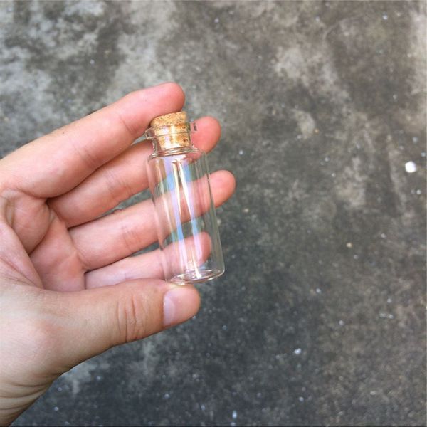 100 шт. 24x60x12,5 мм Маленькие стеклянные бутылки с пробками DIY 15 мл четкие прозрачные стеклянные барабанные флаконы