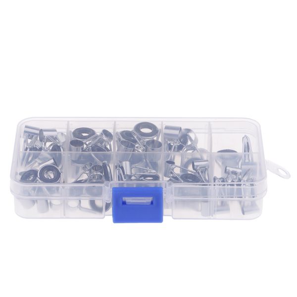 

45pcs/box sea boat fishing rod guides tips pole rod eye rings repair kit