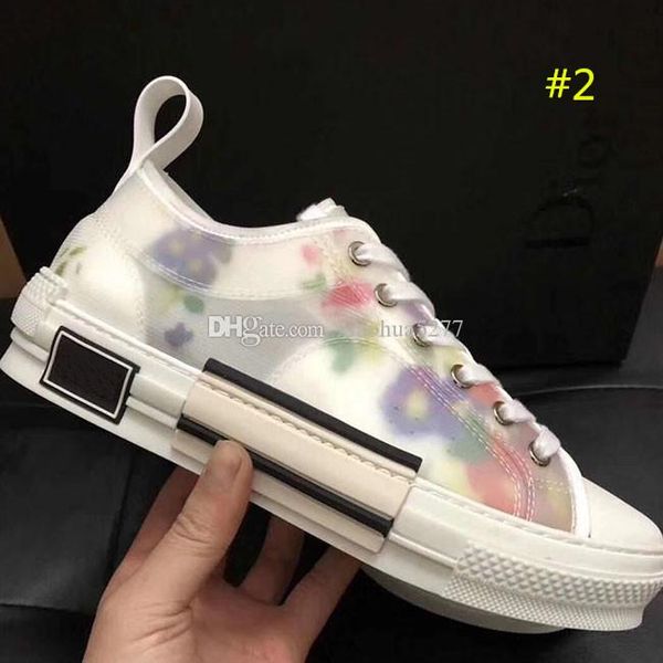 

fashion quality casual shoes 19ss flowers technical canvas high sneakers in oblique designer shoes women fashion sneakers size 35-40, Black