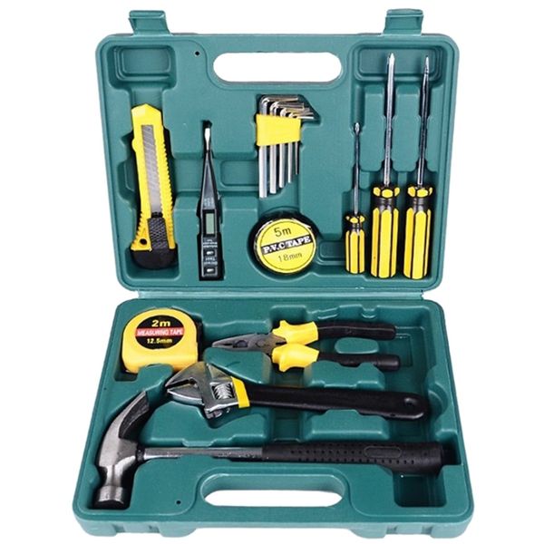 

thgs 16pcs multifuctional car repair tool kits screwdriver wrench hammer pliers combination household set hardware tool box