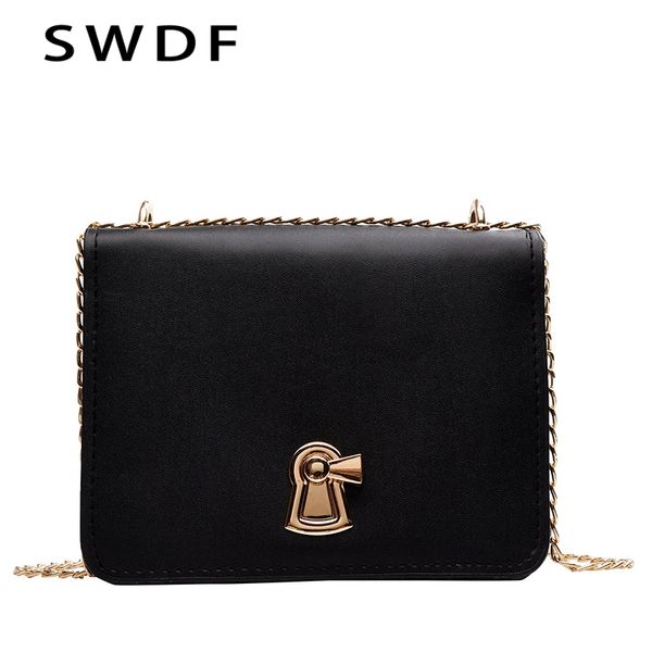 

swdf small square package women chain shoulder bag new fashion trend korean version of the simple diagonal cross shoulder bag