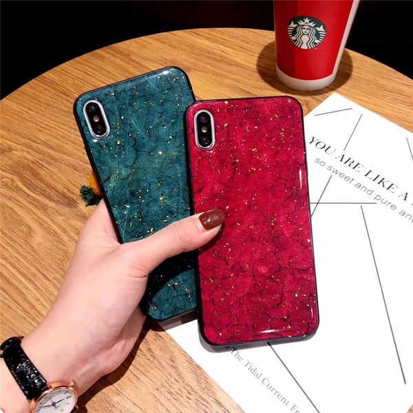 

latest luxury glitter silicone for iphone 7 plus tpu case drop glue for iphone xs max case marble grain designer phone case