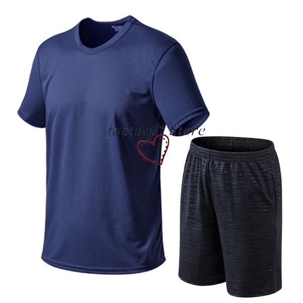 

short-sleeved shorts ice silk t-shirt sweatsuit loose summer home men mesh, Gray