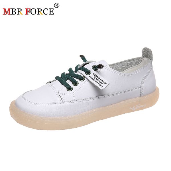 

mbr force new 2020 sneakers women flat low heel platform ladies lace up fashion breathable shoes women loafers female footwear, Black