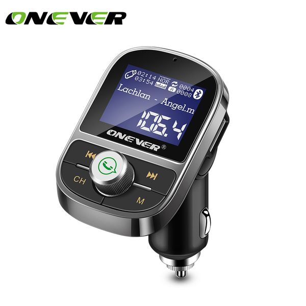 

onever car mp3 player with 3.1a support usb bluetooth fm transmitter eq setting voltmeter tf card u disk aux out