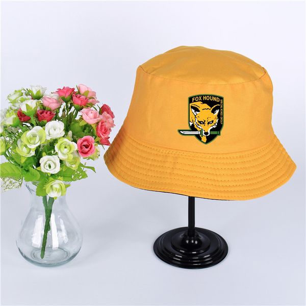 

mgs fox hound logo hat женин mens панама bucket hat mgs fox hound design Ѭбалка Ѭбак hat, Blue;gray