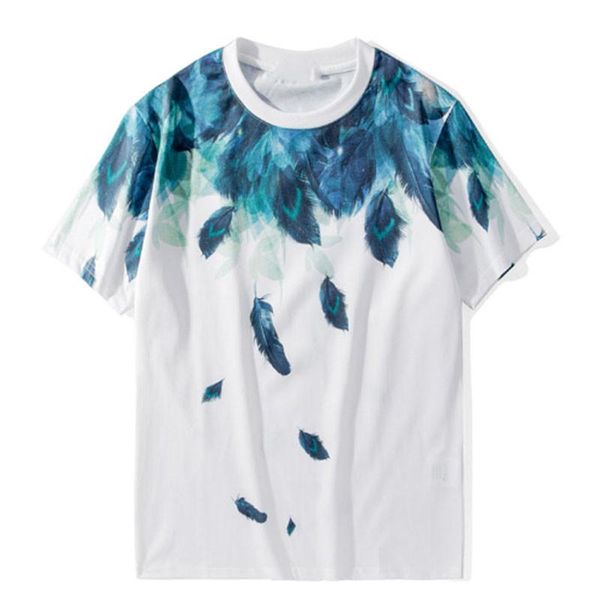 

летние мужские дизайнер футболка мягкий хлопок короткие рукава тенденции моды мужчины женщины печати тис белый, White;black