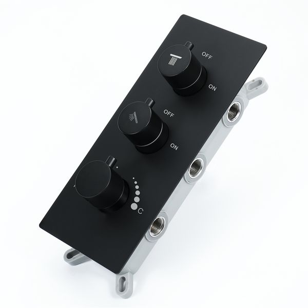 

shower controller and cold brass bathroom shower faucet black concealed embedded box shower mixer for showerheads