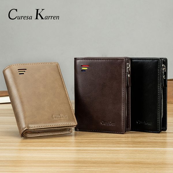 

new genuine men's business fashion leather wallet multi-card multi-function coin purse ing, Red;black