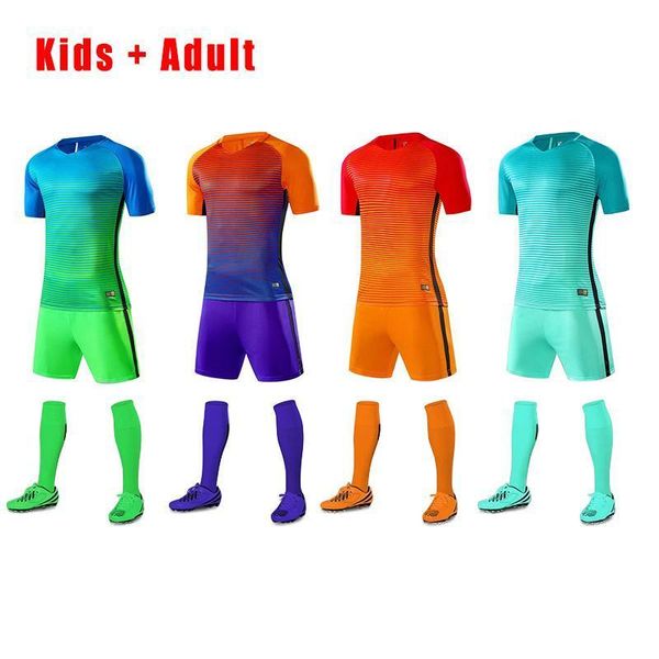 

family matching sportswear set father son football kits soccer jersey 2017 kids futbol training suits short sleeved jerseys men, White;black