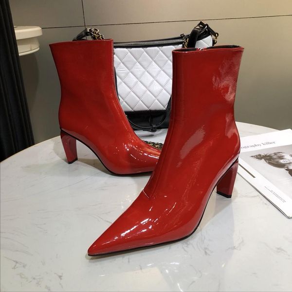 

модна кожа, вокий каблђк, заоѬенне 6-дймове апоги, вокий женкий ил, Black