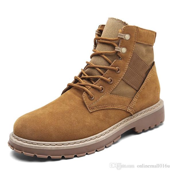 

2018 autumn fashion casual flock male ankle boots for men shoes work canvas boot sneakers walking brand footwear, Black