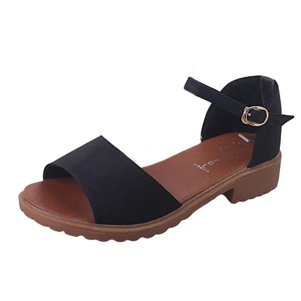 

jaycosin sandals women summer female shoes lady sandals sweet flat shoes comfortable beach flip flops breathable 2020, Black