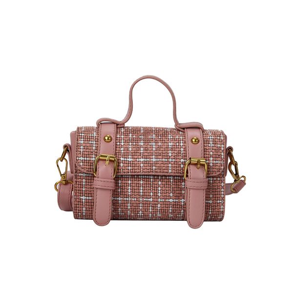 

elegant female small tote bag 2019 fashion new wool women's designer handbag weaving shoulder messenger bag purses