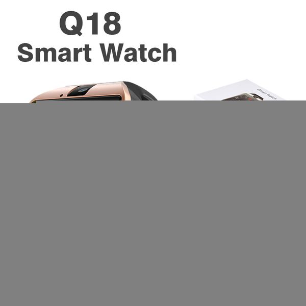 

q18 smart watch bluetooth wristband smart watches tf sim card nfc with camera chat software for ios android cellphones with retail box