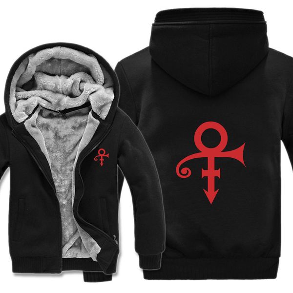 

love symbol album hoodies prince rogers nelson men fashion coat pullover wool liner jacket sweatshirts hoody hs-023, Black