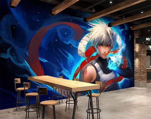 

self-adhesive] 3d naruto 25800258 japan anime wall paper mural wall print decal murals