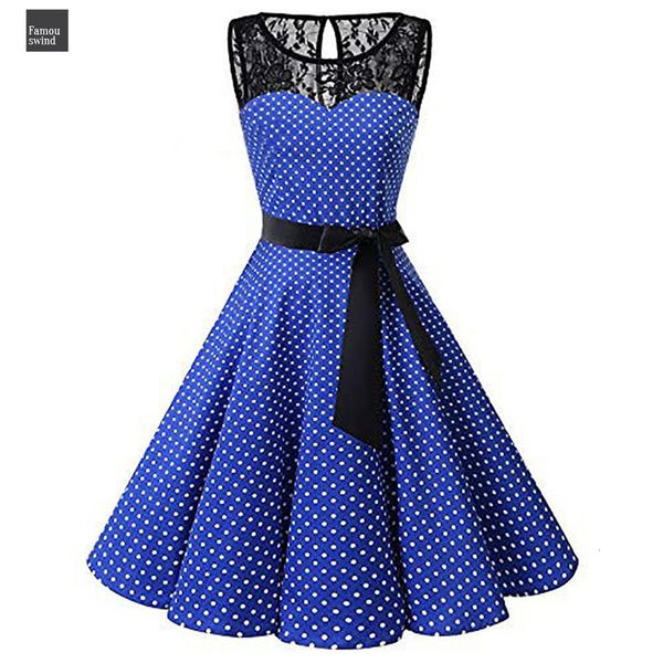 

мода летнее платье женский женщины без рукавов в горошек кружева хепберн винтаж качели высокой талией плиссированные robe vestidos дизайнер, Black;gray