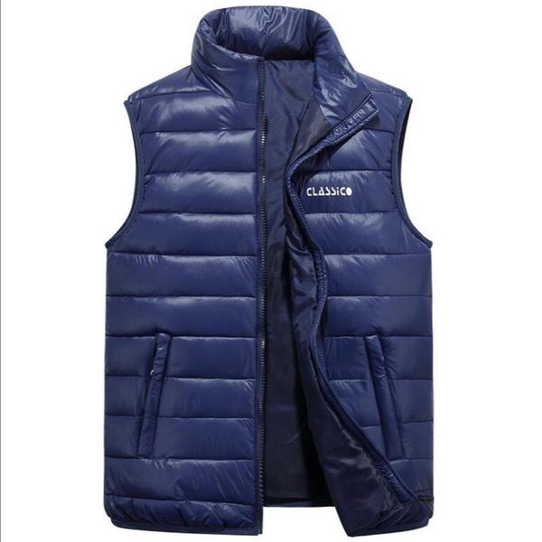 

delivery 2017 new men's casual wear code feather cotton vest fall winter slim cotton large size vest, Black;white