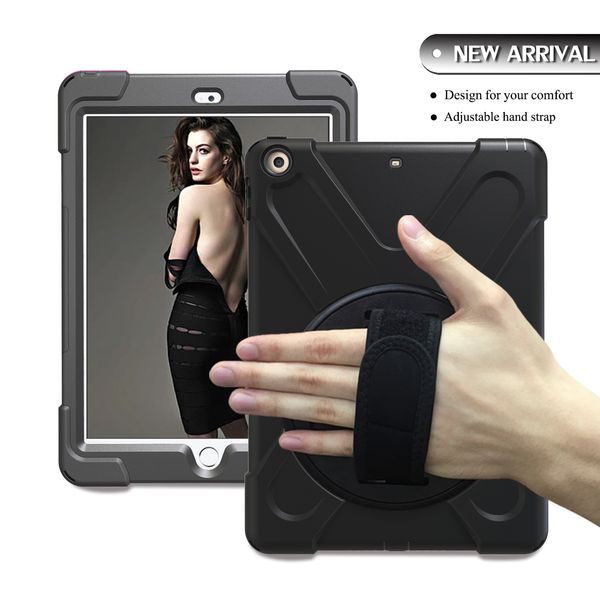 

suitable for ipad shock-proof armor frame shoulder strap tablet computer protective case pu leather leather case ipad 2017/2018 9.7