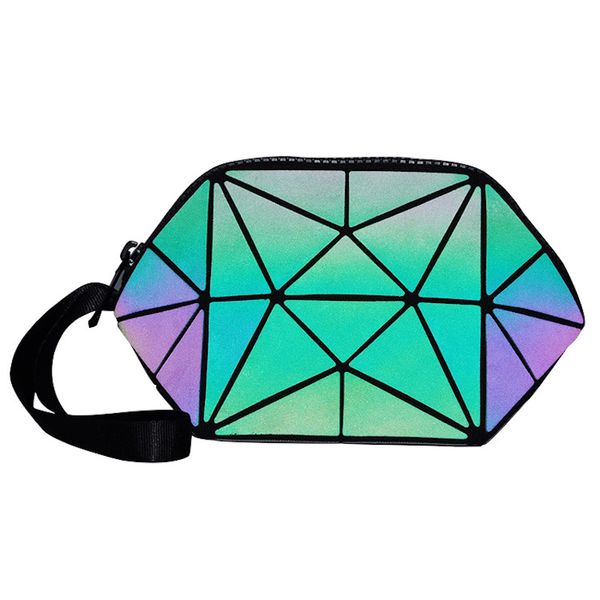 

travel organizer makeup bag 2019 new style fashion laser noctilucence geometric rhomboids handbag cosmetic make up bag