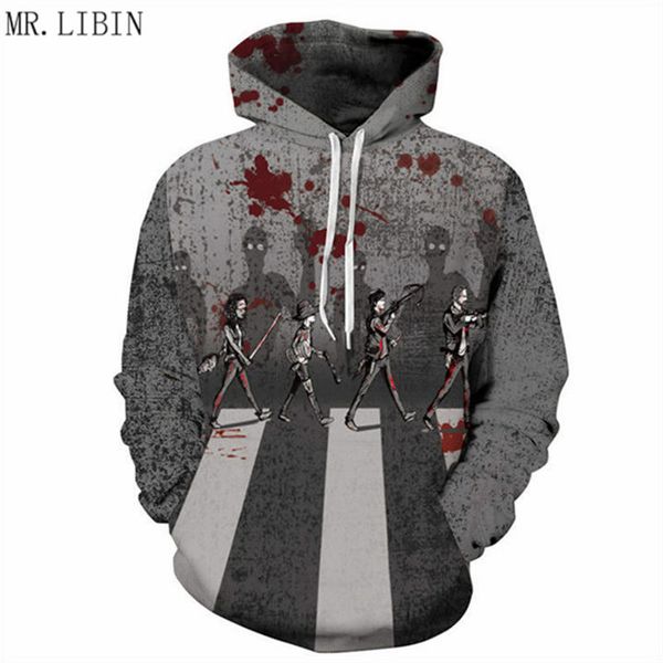 

women men's sport hoodies blood stain 3d printed athleisure loose sweatshirts long sleeve oversized running hoody hooded, Black