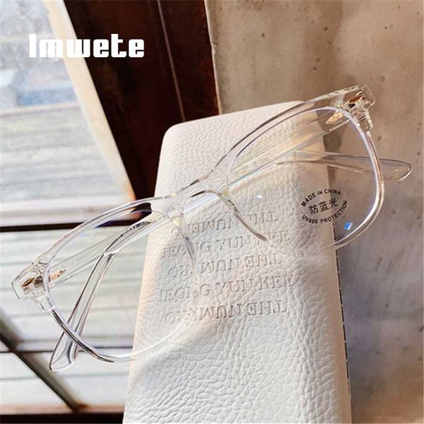 

imwete vintage computer eyeglasses anti blue light glasses frame women men clear lens eyeglasses transparent frames spectacles, Black