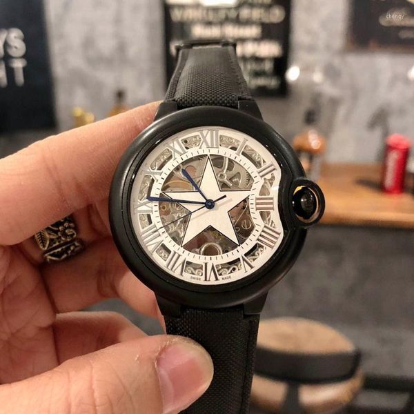 

мужские часы механизм с автоподзаводом 44 мм нержавеющая сталь 316l ремешок мужские спортивные наручные часы водонепроницаемый, Slivery;brown