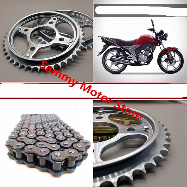 

wh125-12 roller motorcycle chain with 39t/42t/44t/45t 14t front rear sprockets