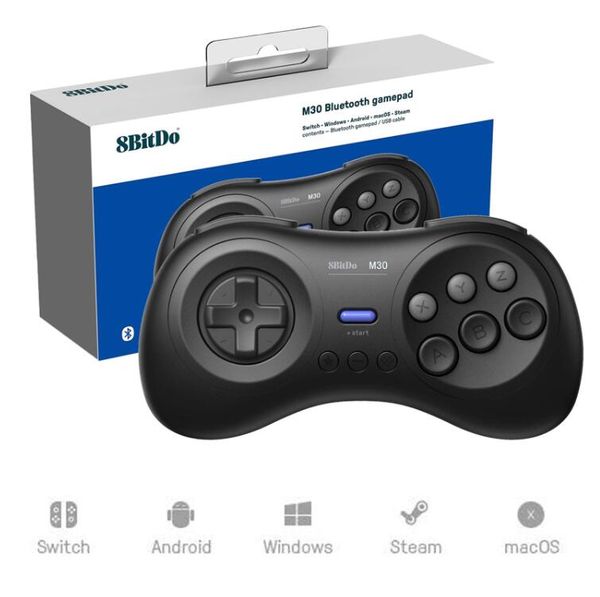 

8bitdo m30 bluetooth gamepad wireless game controller joystick for sega genesis mega drive style nintendo switch macos android steam