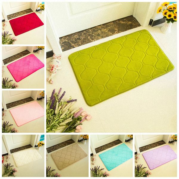 

40*60cm color non slip memory foam bath mat bathroom carpet rugs absorbent dywaniki lazienkowe