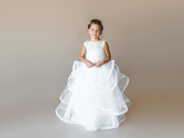 

белое с открытой спиной платья для девочек-цветочниц sparkly long girl формальное свадебное платье дети партии день рождения конкурс платье, White;blue