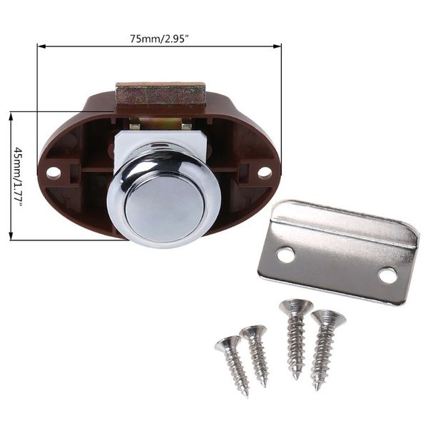 Camper Car Push Lock Rv Caravan Boat Motor Home Cabinet Drawer