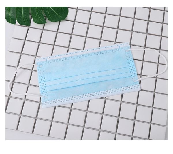 

50 шт одноразовые нетканые маски для лица пылезащитные 3-слойные маски с ушками для домашнего использования удобная защитная маска 05