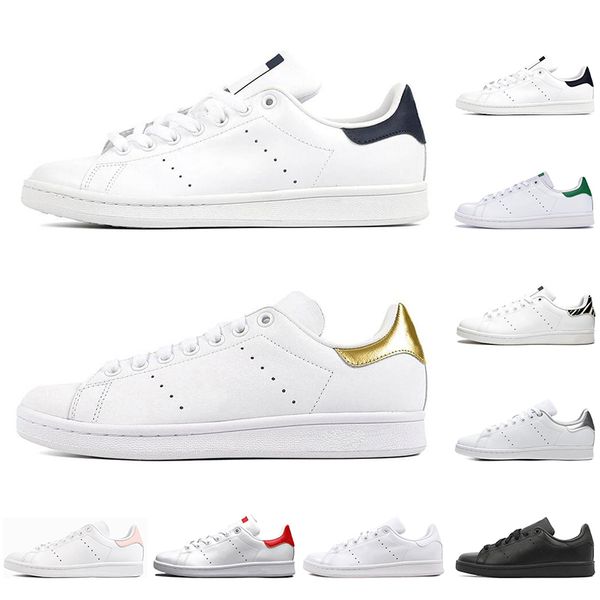 

with socks stan smith 2020 flats sports sneakers leather triple black navy blue outdoor casual walking shoes size 36-44