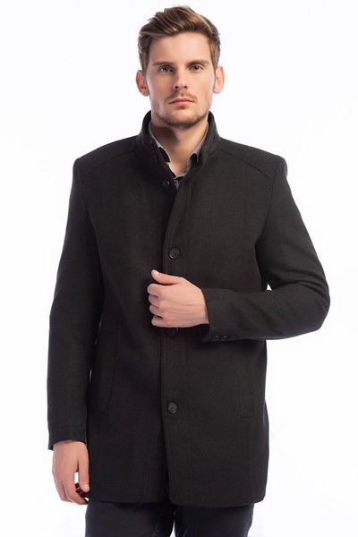 

dewberry male anthracite overcoat-1020001z8357, Black;brown