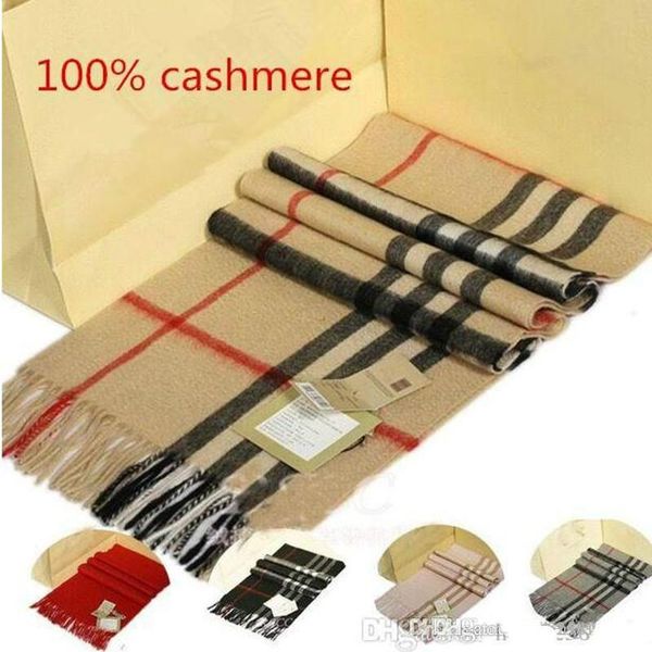 

Fashion Winter Top 100% Cashmere Brand Luxury Scarf For Women and Men 2018 Designer Large Check Shawls and Scarves Pashmina Infinity Scarfs