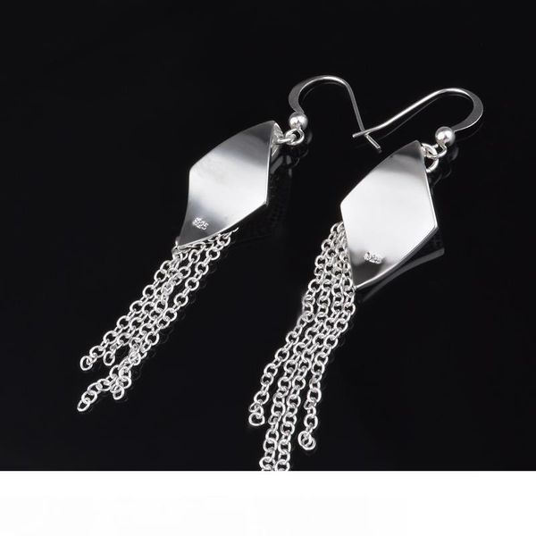 

fashion pretty explosion models in europe and america fashion shine noble diamond tassel 925 silver earrings silver earrings 1165