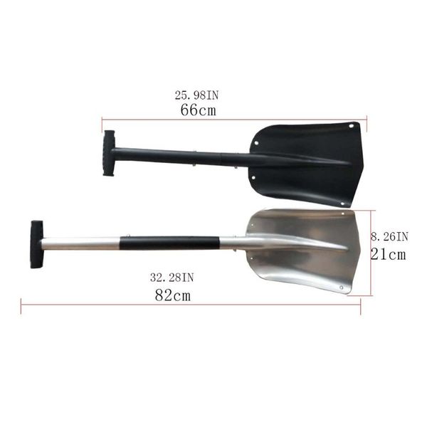 

multifunction snow shovel outdoor car compact adjustable poly blade cleaning a6he