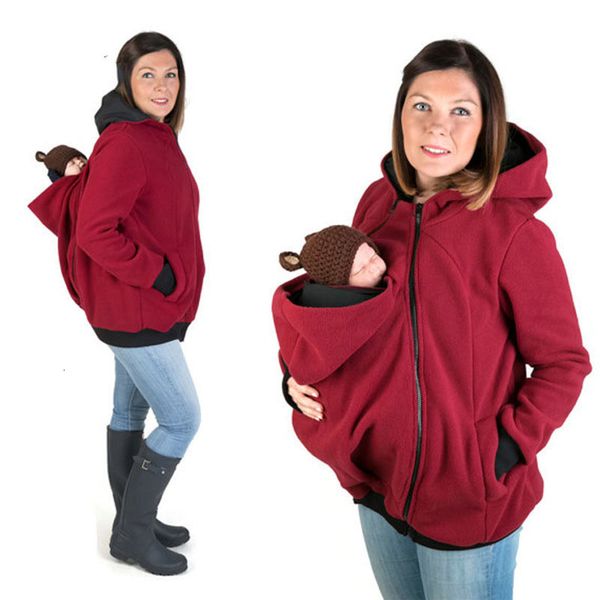 Großhandel Babytrage Jacke Känguru Hoodie Winter Babytrage Jacke Känguru Winter Mutterschaft Oberbekleidung