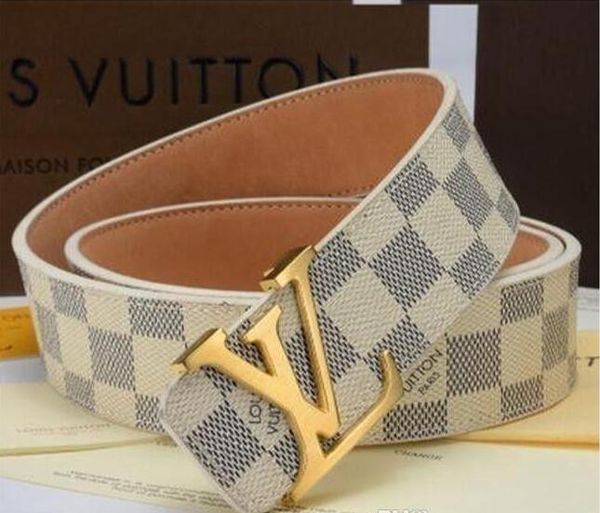 

new 2019 leather belt big gold buckle leather belt men and women new men's leather belt in, Black;brown