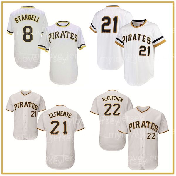 

Mens 21 Roberto Clemente 8 Willie Stargell Pirates Retro Jerseys 27 Kent Tekulve Pittsburgh 29 Cervelli McCutchen Baseball Jersey
