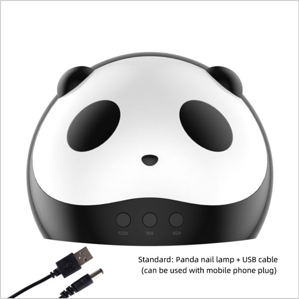 

lulaa new cute panda 18w uv led nail lamp with 12 pcs leds usb gel nail dryer drying polish manicure tools for gel varnish